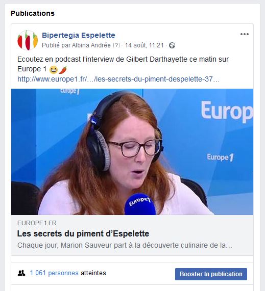 Bipertegia sur Europe 1